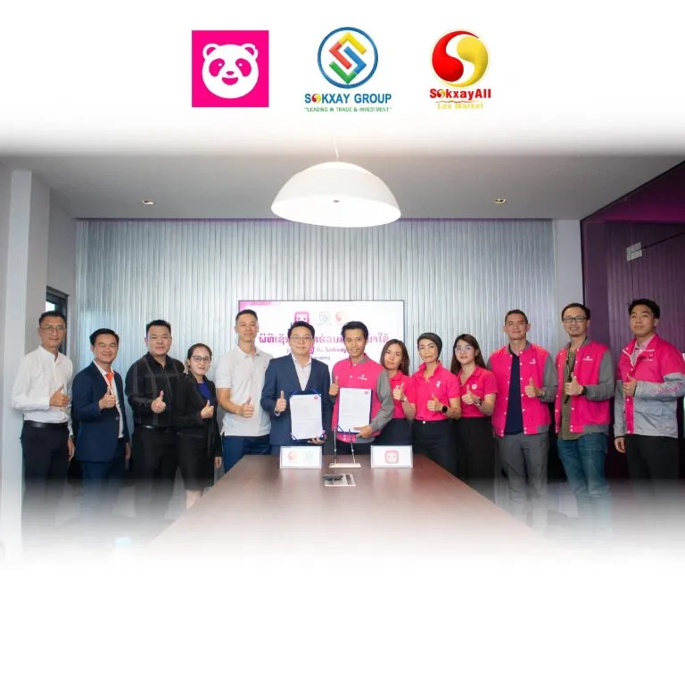 ພິທີເຊັນສັນຍາຮ່ວມມືກັນລະຫວ່າງ Foodpanda (Delivery Hero Lao) ແລະ Sokxay Group (Sokxay E-commerce)