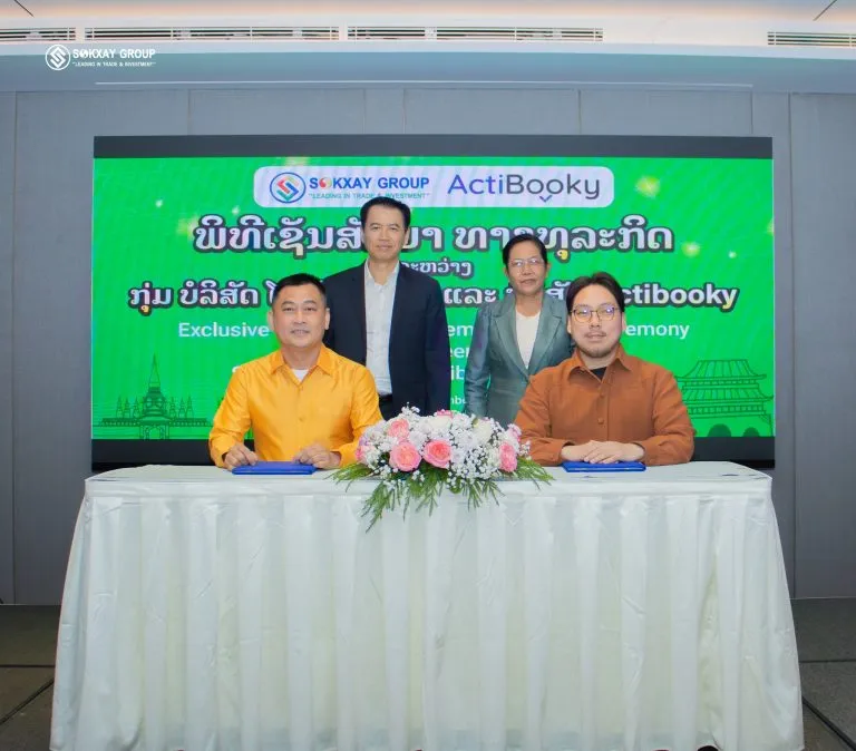 ພິທີ ເຊັນສັນຍາ ທາງດ້ານທຸລະກິດ ລະຫວ່າງ ກຸ່ມບໍລິສັດ ໂຊກໄຊ ແລະ ບໍລິສັດ Actibooky ສ.ເກົາຫຼີ.